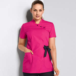 Nouvelle Tunique de Salon de Beauté Personnalisée, Uniforme Élastique pour Manucure et Spa, Blouse de Travail avec Dentelle Ajustable Tricotée pour Femmes Grandes Tailles - Product Image 5