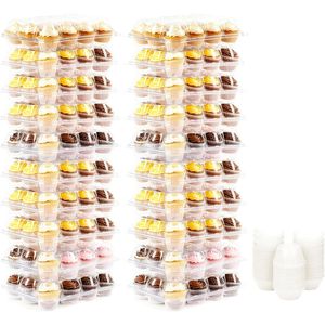 Confezione da 20 Contenitori Impilabili per Cupcake, 12 Vaschette per Cupcake e 250 Pirottini in Plastica e Scatole, Set di Utensili per Torte - Product Image 2