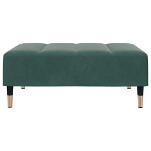 Canapé-lit deux places en velours vert foncé 100% polyester avec structure en bois et métal - Product Image 6