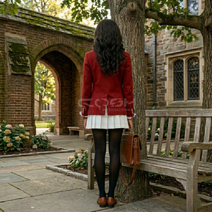 Cosh International Greek Apparel Delta Sigma Brotherhood Elegant Women Wool Blend Blazer Women Full Sleeve Notched Collar - Product Image 5
