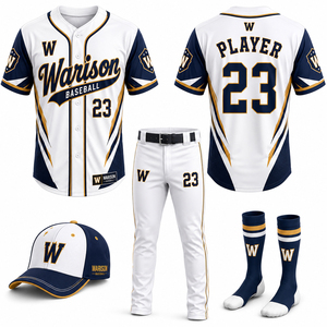 Unisex Baseball Uniform Set Sublimation Printing 100% Polyester Plus Size Baseball Teamwear Uniform Kit - Product Image 1