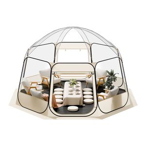 Tente de camping pop-up transparente, imperméable et résistante aux UV, 15x13.8 pieds, pour jardins extérieurs - Product Image 1