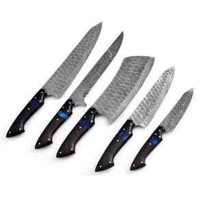 Professional Grade Damascus Steel <b>Kitchen</b> Knife Set With Stylish Look And Comfortable Handling For Daily Use - Product Image 1