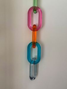 Escultura de Pared de Cadena de Resina, Hecha a Mano, Forma Irregular, Patrón de Espiral, Decoración del Hogar, Pieza de Arte Moderno, Colección Hecha a Mano - Product Image 2
