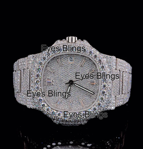VVS Moissanite Luxury Fashion Business <b>Watch</b> Fully <b>iced</b> <b>Out</b> <b>watch</b> Stainless Steel Band Sapphire <b>Watch</b> - Product Image 2