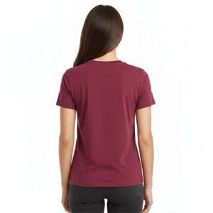 Custom Logo Womens Sport Gym T <b>Shirt</b> <b>Polyester</b> Cotton Blend Quick Dry Breathable Short Sleeve Fashion Top - Product Image 2