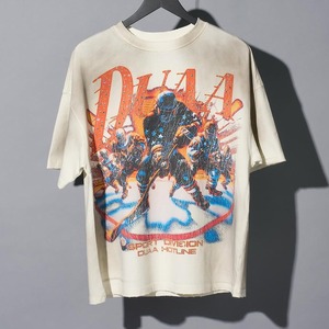 Men's Casual Acid Wash Vintage T-Shirts High Street Cotton <b>Drop</b> Shoulder with Custom O-neck Print Short Sleeves - Product Image 1