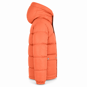 Veste matelassée personnalisée avec broderie de logo, capuche isolée, coque en polyester, poignets élastiques, grandes poches à rabat, veste décontractée d'hiver - Product Image 2