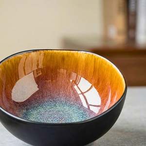 2026 Bol à nouilles en grès fait main, motif régulier Japndi, écologique, léger, style nordique, motif de bordure effet cuit, pour dégustation de thé, par UO - Product Image 4