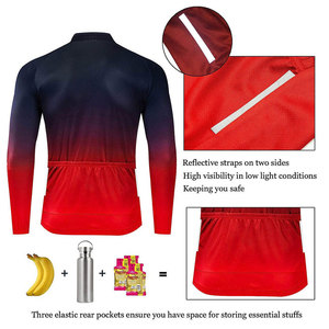 Ensemble de maillots de cyclisme coupe-vent personnalisés pour adultes, uniforme d'équipe, vêtements de sport légers, respirants et à séchage rapide - Product Image 5