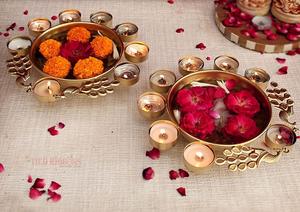 Cuenco Urli de Latón Hecho a Mano con Diseño de Pavo Real para Decoración de Puja, Artículo Duradero para el Hogar, Uso Interior en Diwali, Cuenco para Flores Flotantes en Agua - Product Image 4