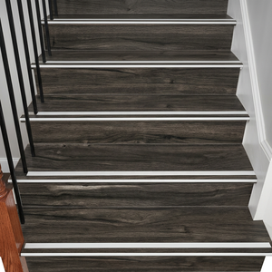 Carreaux de marche en porcelaine émaillée GVT luxueux 1200x300mm 1200x200mm 11mm antidérapants gris, marches en granit rouge - Product Image 4