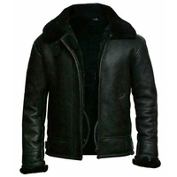 Veste universitaire classique B3 personnalisée en gros, véritable manteau d'aviateur en peau de mouton, respirant et chaud pour l'hiver, en cuir, directement de l'usine