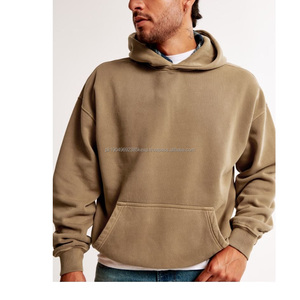 Best <b>Sale</b> High Quality Cotton French Terry Drop Shoulders Oversized Pullover Hoodies Plain Custom Hoodies - Product Image 1