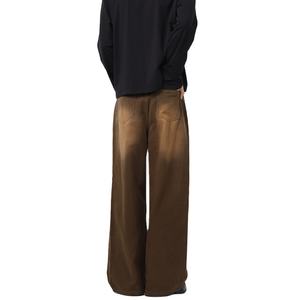 กางเกงยีนส์เดนิมทรงหลวมคุณภาพสูงสำหรับผู้ชาย ลายพิมพ์ฟอกสีอ่อนแบบดิสเทรส สวมใส่สบายทุกฤดูกาล - Product Image 5