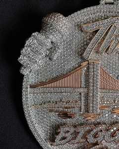 Custom Baguette Moissanite <b>Name</b> Pendant Hip Hop Style Iced Diamond Number Initial Letter Rhodium Plated 925 Silver <b>Chain</b> Jewelry - Product Image 4