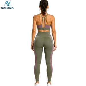 Conjunto de Yoga de 2 Piezas para Mujer, de Alta Calidad, Transpirable, Ecológico, en Tela de Spandex/Poliéster, para Gimnasio, Fitness y Uso Diario - Product Image 4
