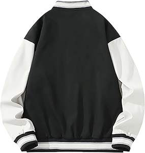 Chaqueta universitaria con cuello levantado de calidad superior para hombre, chaqueta térmica teñida con patrón de cuero tejido pakistaní de estilo informal de invierno - Product Image 2