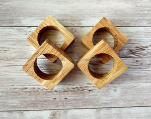 Servilleteros de madera maciza de lujo de alta calidad en diferentes formas con estilo para bodas y eventos especiales exportados desde la India - Product Image 6