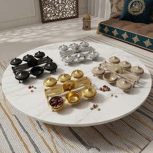 Ensemble de bols à dattes et fruits secs de qualité supérieure, collection Ramadan, vaisselle de luxe pour l'Aïd, décorations pour la table, friandises du Ramadan - Product Image 3