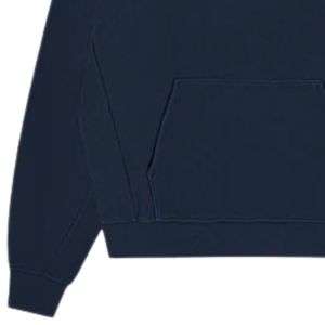 เสื้อฮู้ดดี้เนื้อผ้าริบบ์แบบหนา สีกรมท่า แขนยาว ผ้าฝ้ายนุ่ม สวมใส่สบาย สไตล์ลำลองสำหรับผู้ชาย ทรงพอดีตัว คุณภาพพรีเมียม - Product Image 4