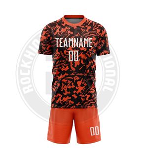 ชุดฟุตบอลคุณภาพสูง ระบายอากาศได้ดี ซับเหงื่อ ชุดเสื้อและกางเกงขาสั้น สำหรับสโมสรและทีมกีฬา - Product Image 2