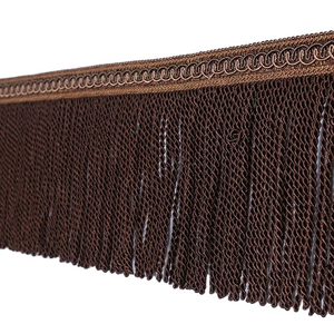 Frange en fil de broderie personnalisée en gros, matériau décoratif à pampilles, fil de broderie français, OEM personnalisé pour rideaux et vêtements - Product Image 1