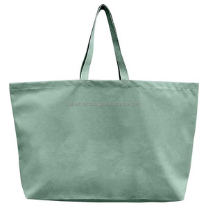 Sac fourre-tout en toile de coton épais pour dames sac fourre-tout à glissière à usage quotidien avec logo personnalisé pour l'emballage - Product Image 3