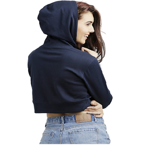 Autumn Fashion New Product Women Casual Long Sleeve Solid Pattern Knitted <b>Hoodie</b> Pullover Sweatshirt <b>Crop</b> <b>Top</b> <b>Hoodie</b> for Women - Product Image 4