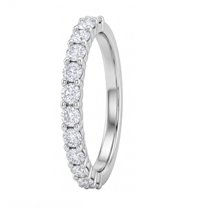 Bague de fiançailles en diamant taille ronde pour femme, classique, avec diamants naturels et de laboratoire - Product Image 1