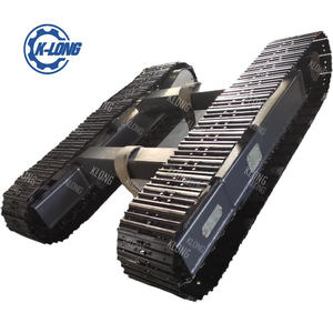 Гидравлическое гусеничное шасси OEM 4-12 тонн со стальными элементами и резиновыми накладками для буровых установок и подъемных рабочих платформ - Product Image 4