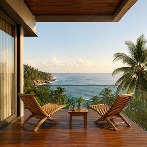 Chaise longue de jardin en teck massif de haute qualité, moderne, résistante aux intempéries, pour la détente en plein air, vente en gros - Product Image 4