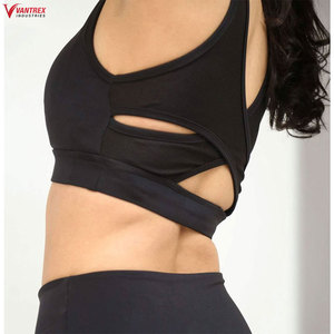 New Gym Sports <b>Bra</b> Women High Support Fitness Yoga Running Breathable Quick Dry <b>Stretch</b> Comfort Simple Front Logo Activewear Top - Product Image 4