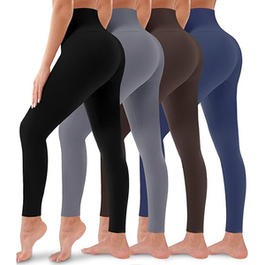 Leggings de Cintura Alta para Mujer, Color Sólido, Tejido Elástico, para Yoga y Ejercicio, Estilo Push-Up, para Todas las Temporadas - Product Image 1