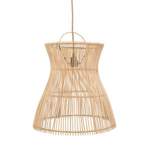 Abat-jour suspendu en rotin courbé fait main, lampe de plafond contemporaine en osier pour la décoration d'intérieur et hôtelière - Product Image 5