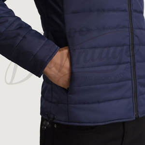 Chaqueta de invierno para hombre, azul marino, gruesa, cálida, con capucha, tipo parka, a prueba de viento, acolchada, para uso en exteriores. - Product Image 6