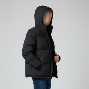 New Arrived Hip Hop Style Solid Color Waterproof Windproof <b>Canvas</b> Puffer Jacket Casual Wear Lightweight Streetwear Plus Size - Product Image 3