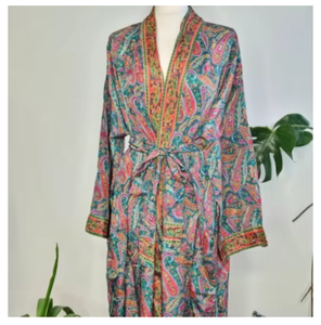 Kimono vintage Suzani, bata floral bordada a mano, abrigo largo de moda étnica bohemia para mujer - Product Image 6