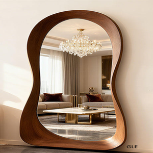 Vintage Wood <b>Mirror</b> 24 Inch Circle Natural Wooden Frame Boho Beads Eco-Friendly <b>Wall</b> <b>Mirror</b> <b>for</b> Bathroom Living Room Bedroom - Product Image 4