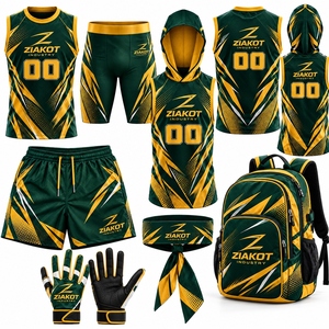 Ensemble d'uniformes de football 7v7 personnalisés pour l'été : maillot, short, casque, gants, bandeau, sac à dos, kit d'équipe - Product Image 2