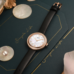 <span class=keywords><strong>Montre</strong></span> pour <span class=keywords><strong>femme</strong></span> I&W CARNIVAL, luxe, charme, bracelet en cuir de vachette, boîtier en acier inoxydable, cristal saphir, 30 mm, quartz, cadran à aiguilles - Product Image 2