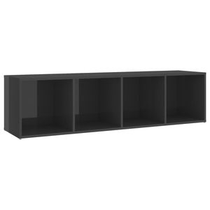 4 pezzi di alta lucentezza grigio ingegnerizzato legno TV Set mobile per soggiorno - Product Image 4