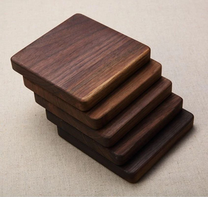 Acacia Wood <b>Coaster</b> Handmade Wooden <b>Drink</b> Tea <b>Coaster</b> With Stand and Customized Polished by blossom craft india - Product Image 4