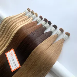 Bulk Hair Extensions Human Hair Supplier Customizable Colors Luxury 12A Cuticle Aligned Wholesale High Quality Human