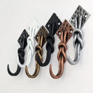 Hand-forged matte black knot <b>wall</b> <b>hook</b> - Product Image 3