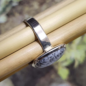 Original Dendritic Agate <b>Rings</b> <b>for</b> <b>Men</b> Handmade Flat Band 925 Sterling Silver Hot Popular Jewelry Wholesale Suppliers in Bulk - Product Image 4