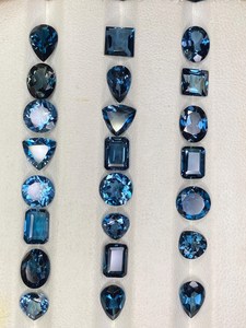 พลอยลอนดอนบลูโทแพซแบบคละขนาด 6x4 มม. ถึง 12x16 มม. พลอยธรรมชาติสำหรับทำเครื่องประดับ - Product Image 6