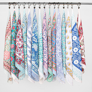 Hot Sale Collection : Premium Quality Hand Block Printed Colorful Bandana Bulk <b>Square</b> <b>Scarf</b> Multi-Style Wristband - Product Image 6