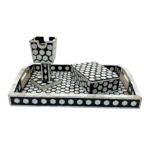 Brûleur d'encens de luxe en nacre de Dubaï, Émirats Arabes Unis, avec plateau et boîte de rangement, idéal pour le Ramadan et l'Aïd, vente en gros directe usine - Product Image 4