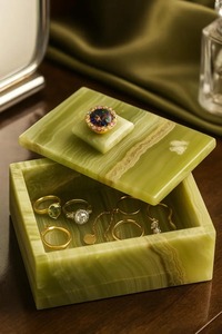 Boîte en résine de haute qualité, boîte artisanale de luxe, boîte décorative de table, à utiliser pour les bijoux, les boucles d'oreilles, le rouge à lèvres, prix de gros pour femmes - Product Image 3